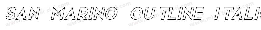 San Marino Outline Italic字体转换